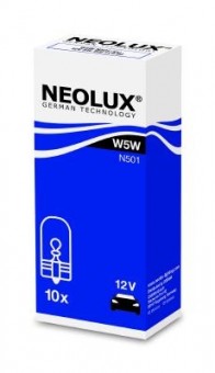 BEC FARA SOCLU 12V W5W W2.1X9.5D SET 10 BUC NEOLUX
