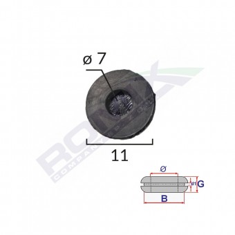 CAPAC CAUCIUC INCHIS UNIVERSAL DIAMETRU 7MM SET 10 BUC