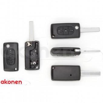 CARCASA CHEIE CONTACT PENTRU CITROEN BERLINGO / C2 / C3. 3 BUTOANE. CU CHEIE
