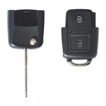 CARCASA CHEIE CONTACT PENTRU VOLKSWAGEN JETTA / PASSAT (B5-B6-B7) / POLO / SCIROCCO / TIGUAN, 2 BUTOANE, CU CHEIE