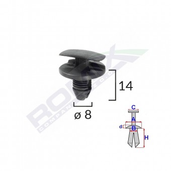 CLEMA PASAJ ROATA PENTRU CITROEN/PEUGEOT/RENAULT SET 10 BUC
