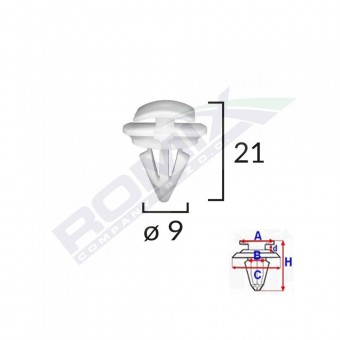 CLIPS DE PRAG EXTERIOR PENTRU PASSAT B6 SET 10 BUC