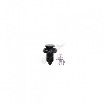 CLIPS FIXARE ELEMENTE EXTERIOARE PENTRU HONDA 10X16.2MM NEGRU SET 5 BUC