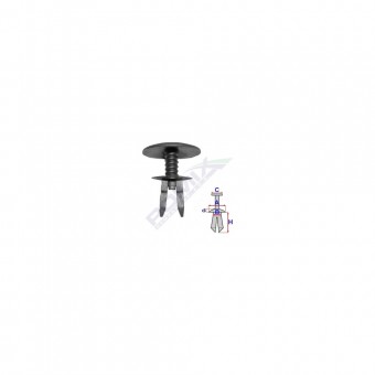CLIPS FIXARE PARBRIZ PENTRU GRUP VAG - NEGRU SET 10 BUC