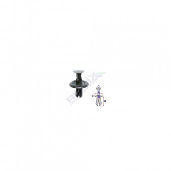 CLIPS FIXARE PENTRU FORD/MAZDA 6X16.4MM - NEGRU SET 10 BUC