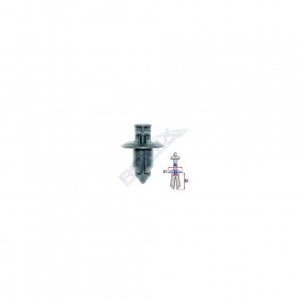 CLIPS FIXARE PENTRU HONDA/MITSUBISHI 7.7X12.6MM - NEGRU SET 10 BUC