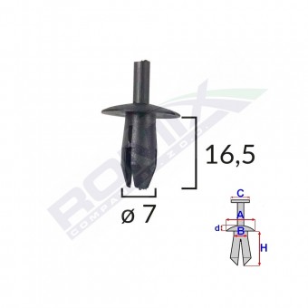 CLIPS FIXARE PENTRU VW MERCEDES - NEGRU SET 10 BUC
