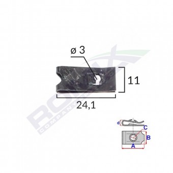 CLIPS FIXARE UNIVERSAL - NEGRU SET 25 BUC