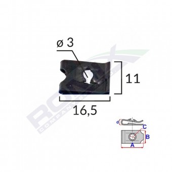 CLIPS FIXARE UNIVERSAL - NEGRU SET 25 BUC