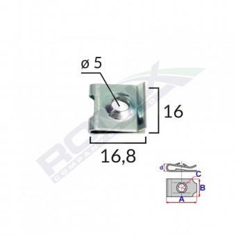 CLIPS METALIC FIXARE UNIVERSAL SET 10 BUC
