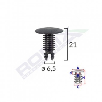 CLIPS TAPITERIE PENTRU CITROEN/ALFA ROMEO/PEUGEOT - NEGRU SET 10 BUC