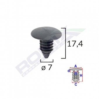 CLIPS TAPITERIE PENTRU CITROEN/DAEWOO SET 10 BUC