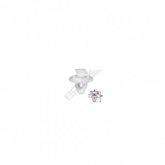CLIPS TAPITERIE PENTRU FIAT - ALB SET 25 BUC