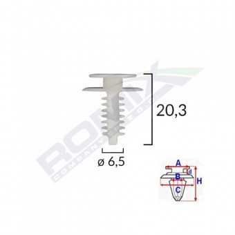 CLIPS TAPITERIE PENTRU FIAT/LANCIA/ALFA ROMEO - ALB SET 10 BUC