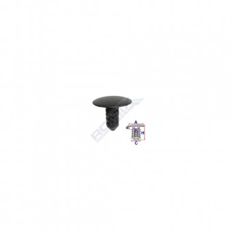 CLIPS TAPITERIE PENTRU FIAT/LANCIA/ALFA ROMEO - NEGRU SET 10 BUC