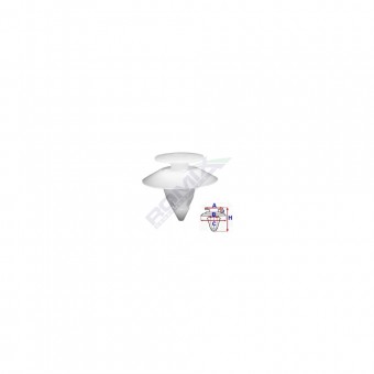 CLIPS TAPITERIE PENTRU FORD - ALB SET 10 BUC