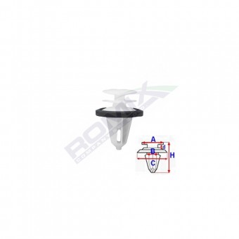 CLIPS TAPITERIE PENTRU FORD 9.6X21.9MM ALB - SET 10 BUC