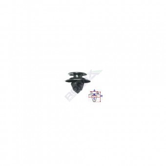 CLIPS TAPITERIE PENTRU MERCEDES 8.1X13.2MM - NEGRU SET 10 BUC