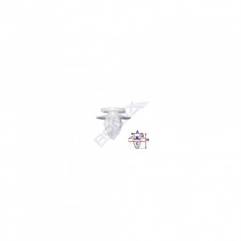CLIPS TAPITERIE PENTRU MITSUBISHI/TOYOTA/HONDA/HYUNDAI/LEXUS 8.6X17.2MM - ALB SET 10 BUC
