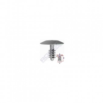 CLIPS TAPITERIE PENTRU UNIVERSAL 10.6X12MM - GRI SET 10 BUC