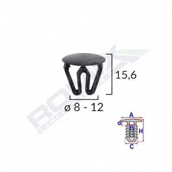 CLIPS UNIVERSAL NEGRU SET 25 BUC