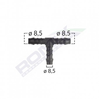 CONECTOR FURTUN TEU UNIVERSAL 8.5MM - NEGRU SET 5 BUC
