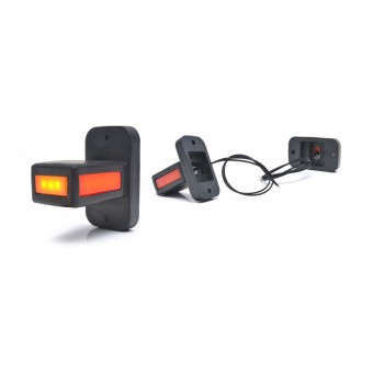 LAMPA GABARIT LED CU BRAT 1169 W168.32, 12V-24V, POZITIE ALB / ROSU / PORTOCALIU WAS