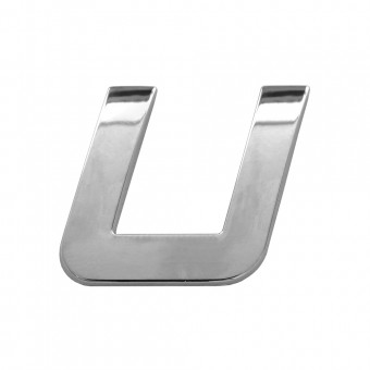 ORNAMENT AUTO 3D. LITERA U. 26 MM. CROMAT