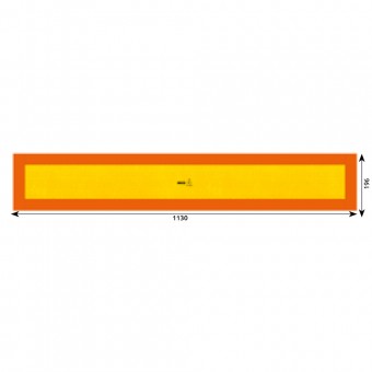 PLACA REFLECTORIZANTA GALBEN/ROSU FLUORESCENT 1130X196 MM HICO