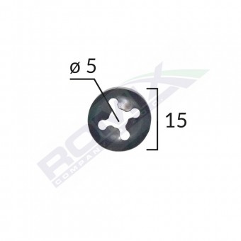 SAIBA FIXARE TAPITERIE UNIVERSAL - NEGRU - 15MM SET 25 BUC