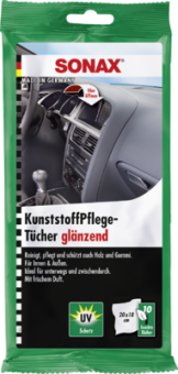 SERVETELE UMEDE AUTO PENTRU SUPRAFETELE DIN PLASTIC, CU EFECT LUCIOS, SET 10 BUC SONAX