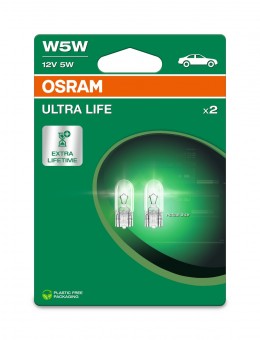 SET 2 BECURI 12V W5W ULTRA LIFE BLISTER OSRAM