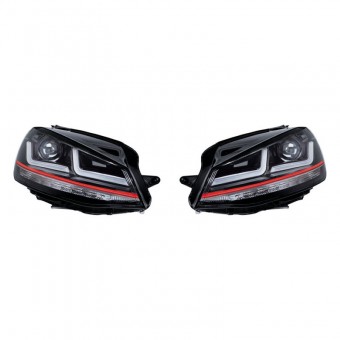 SET 2 FARURI LED PENTRU VW GOLF VII (2012-2016) ROSU LEDriving XENON / POZITIE HALOGEN LEDHL104-GTI OSRAM