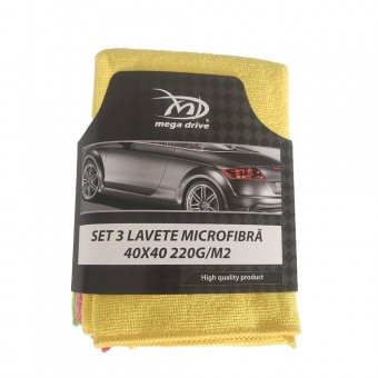 SET 3 LAVETE MICROFIBRA 40X40 220G/M2