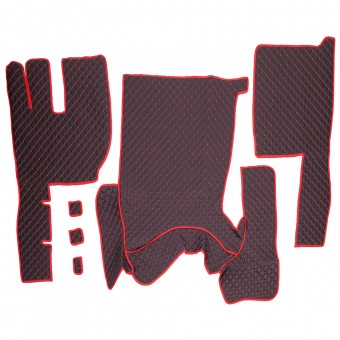 SET COVORASE PIELE ECOLOGICA TRUCK UMBRELLA PENTRU VOLVO FH12 2005-2021 MANUAL. NEGRU TIP 1