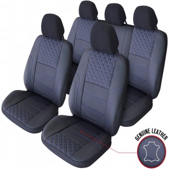 SET HUSE SCAUN EXCLUSIVE LEATHER QUEEN NEGRU UMB-B
