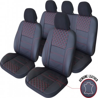 SET HUSE SCAUN EXCLUSIVE LEATHER QUEEN NEGRU UMB-R