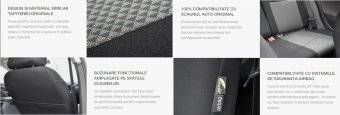 SET HUSE SCAUN HONDA CIVIC 2016- (BANCHETA FRACTIONATA) CU TETIERE SPATE IN FORMA DE L