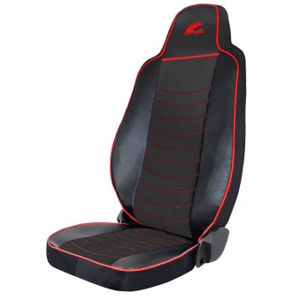 SET HUSE SCAUN TRUCK UMBRELLA PENTRU MAN TGX EURO 6 PIELE ECOLOGICA NEAGRA + VELVET NEGRU