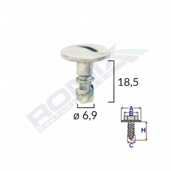 SURUB CAPAC MOTOR PENTRU VW/AUDI/SKODA 6.9X18.5MM - METALIC SET 5 BUC