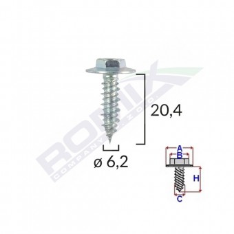 SURUB CU SAIBA ALFA ROMEO FIAT 6.2X20.4MM SET 10 BUC
