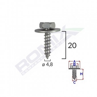 SURUB FIXARE ELEMENTE MOTOR PENTRU TOYOTA 4.8X20MM SET 10 BUC