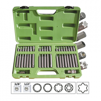 TRUSA SPECIALA CU 40 CAPETE SURUBELNITA PENTRU SURUBURI TORX 12-6 FETE JBM