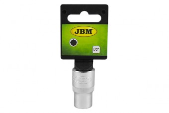 TUBULARA CROMATA BIHEXAGONALA SCURTA - XZN 1/2` 20 MM JBM