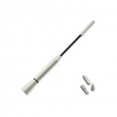 ANTENA AUTO EXTERIOR CROMATA 15.8 CM CU 3 ADAPTOARE (4-5-6MM)