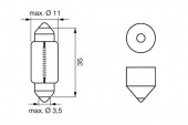 BEC 24V C5W 5W ECO TRUCK SET 10 BUC BOSCH