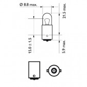 BEC POZITIE FATA T4W 12V SET 10 buc PHILIPS