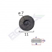 CAPAC CAUCIUC INCHIS UNIVERSAL DIAMETRU 7MM SET 10 BUC