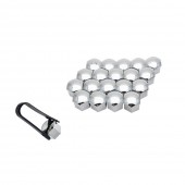 CAPAC PREZOANE 21 MM CROM SET 20 BUC+CLESTE