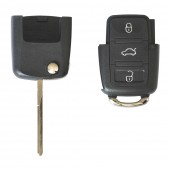 CARCASA CHEIE CONTACT PENTRU VOLKSWAGEN JETTA / PASSAT (B5-B6-B7) / POLO / SCIROCCO / TIGUAN, 3 BUTOANE, CU CHEIE